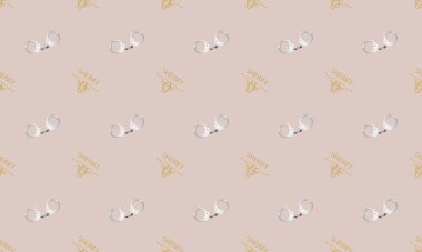 Farklı aksesuarlara sahip renkli arkaplan