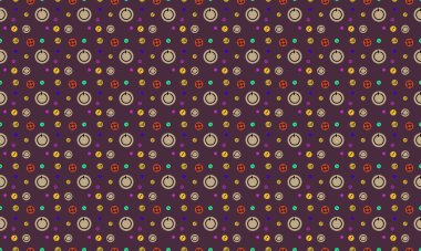 Farklı aksesuarlara sahip renkli arkaplan