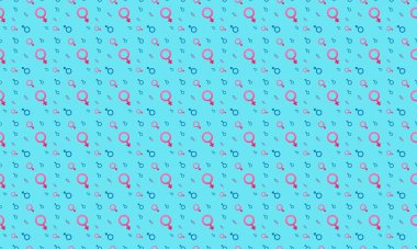 Farklı aksesuarlara sahip renkli arkaplan