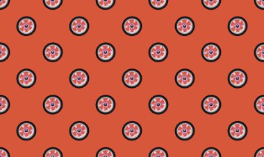 Farklı aksesuarlara sahip renkli arkaplan