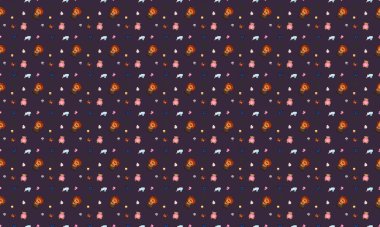 Farklı aksesuarlara sahip renkli arkaplan