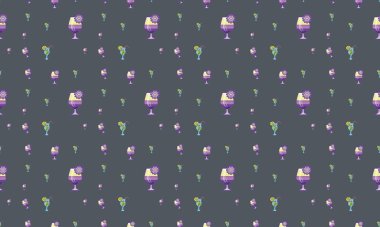 Farklı aksesuarlara sahip renkli arkaplan