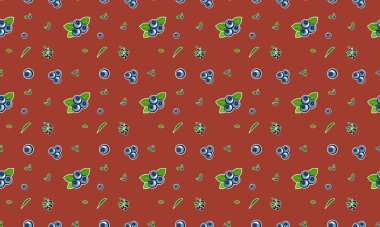 Farklı aksesuarlara sahip renkli arkaplan