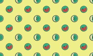 Farklı aksesuarlara sahip renkli arkaplan