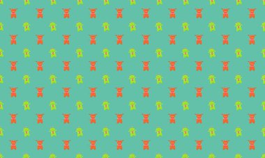 Farklı aksesuarlara sahip renkli arkaplan