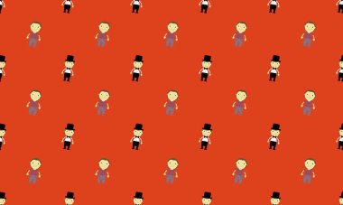 Farklı aksesuarlara sahip renkli arkaplan