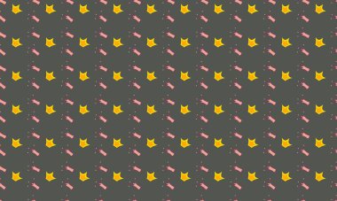 Farklı aksesuarlara sahip renkli arkaplan