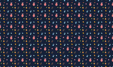 Farklı aksesuarlara sahip renkli arkaplan