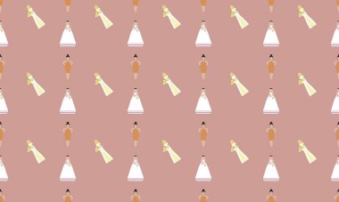 Farklı aksesuarlara sahip renkli arkaplan