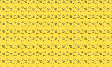 Farklı aksesuarlara sahip renkli arkaplan