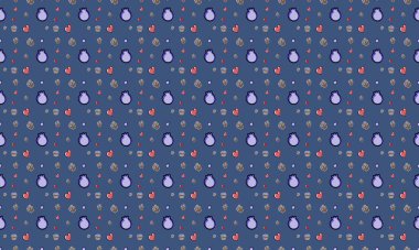 Farklı aksesuarlara sahip renkli arkaplan