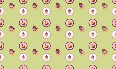 Farklı aksesuarlara sahip renkli arkaplan