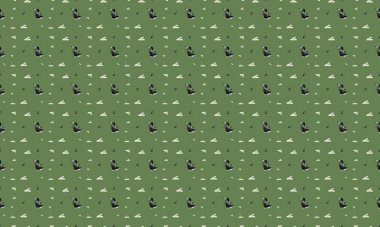 Farklı aksesuarlara sahip renkli arkaplan