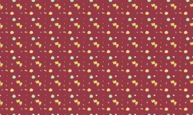 Farklı aksesuarlara sahip renkli arkaplan