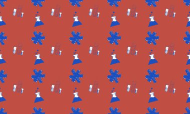 Farklı aksesuarlara sahip renkli arkaplan