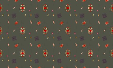 Farklı aksesuarlara sahip renkli arkaplan