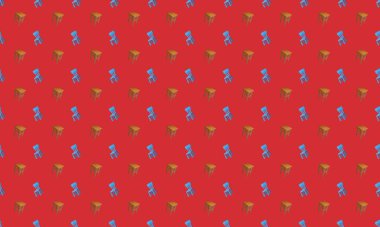 Farklı aksesuarlara sahip renkli arkaplan