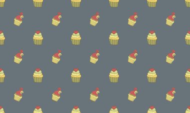 Farklı aksesuarlara sahip renkli arkaplan