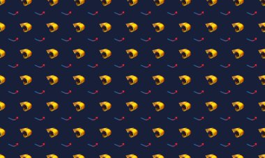 Farklı aksesuarlara sahip renkli arkaplan