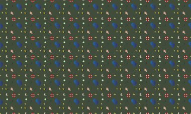 Farklı aksesuarlara sahip renkli arkaplan