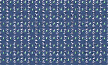 Farklı aksesuarlara sahip renkli arkaplan