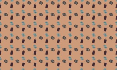 Farklı aksesuarlara sahip renkli arkaplan