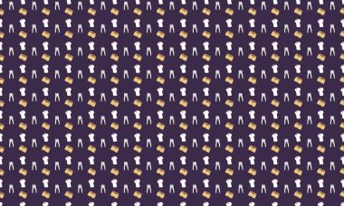 Farklı aksesuarlara sahip renkli arkaplan