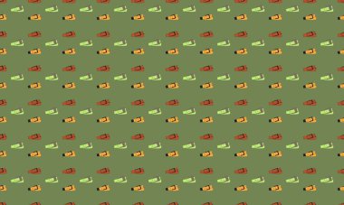 Farklı aksesuarlara sahip renkli arkaplan