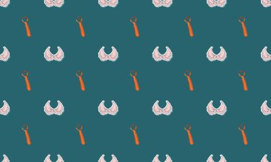 Farklı aksesuarlara sahip renkli arkaplan