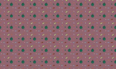 Farklı aksesuarlara sahip renkli arkaplan