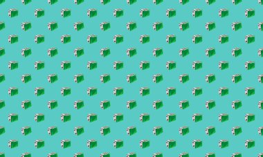 Farklı aksesuarlara sahip renkli arkaplan