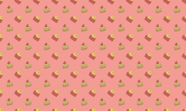 Farklı aksesuarlara sahip renkli arkaplan