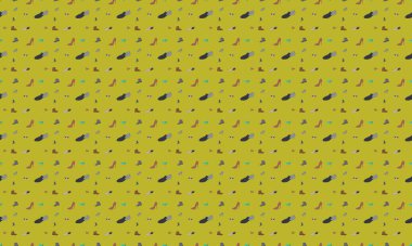 Farklı aksesuarlara sahip renkli arkaplan