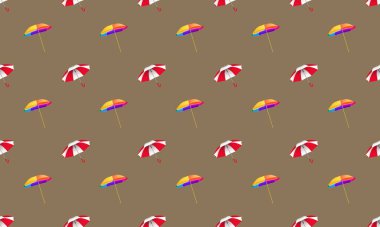 Farklı aksesuarlara sahip renkli arkaplan