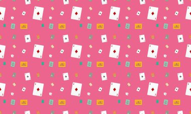 Farklı aksesuarlara sahip renkli arkaplan