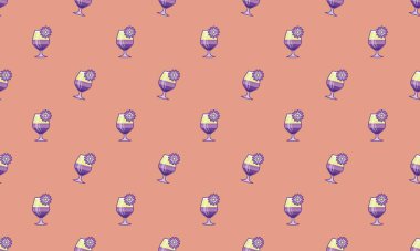 Farklı aksesuarlara sahip renkli arkaplan