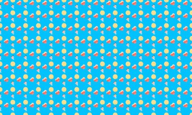 Farklı aksesuarlara sahip renkli arkaplan