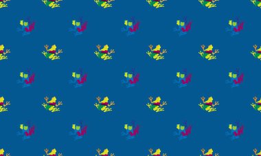 Farklı aksesuarlara sahip renkli arkaplan