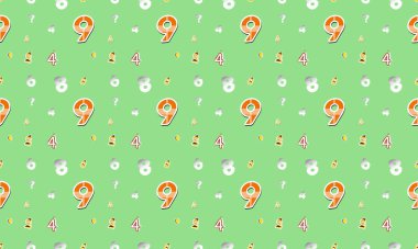 Farklı aksesuarlara sahip renkli arkaplan