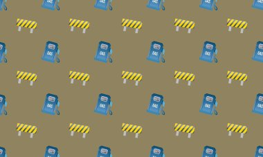 Farklı aksesuarlara sahip renkli arkaplan