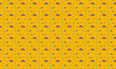 Farklı aksesuarlara sahip renkli arkaplan