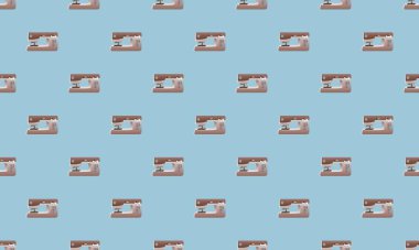 Farklı aksesuarlara sahip renkli arkaplan