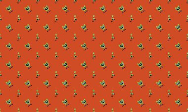 Farklı aksesuarlara sahip renkli arkaplan