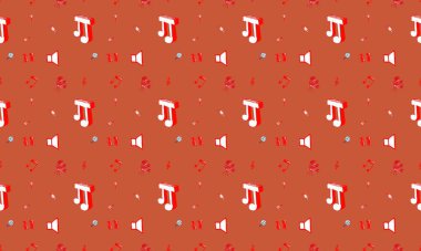 Farklı aksesuarlara sahip renkli arkaplan