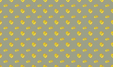 Farklı aksesuarlara sahip renkli arkaplan