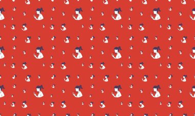 Farklı aksesuarlara sahip renkli arkaplan