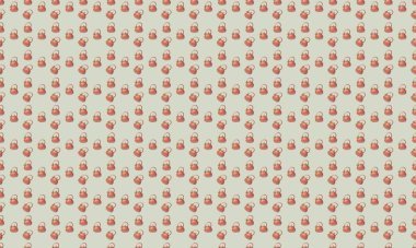 Farklı aksesuarlara sahip renkli arkaplan