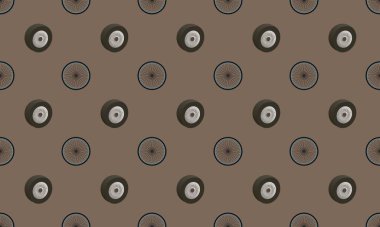 Farklı aksesuarlara sahip renkli arkaplan