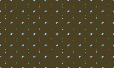 Farklı aksesuarlara sahip renkli arkaplan