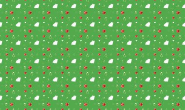 Farklı aksesuarlara sahip renkli arkaplan